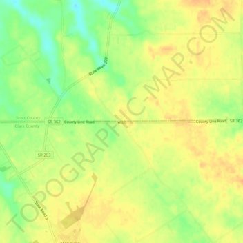 Nabb topographic map, elevation, terrain