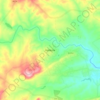 Valdezia topographic map, elevation, terrain