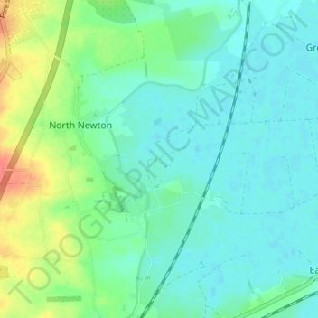Northmoor Corner topographic map, elevation, terrain