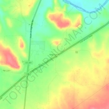 New Salem topographic map, elevation, terrain