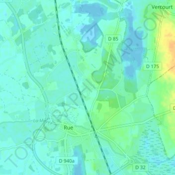 Larronville topographic map, elevation, terrain