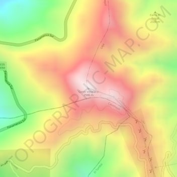 Cerro Villonaco topographic map, elevation, terrain