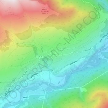 Sent topographic map, elevation, terrain