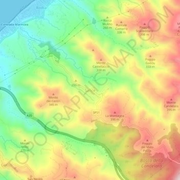 Salice topographic map, elevation, terrain