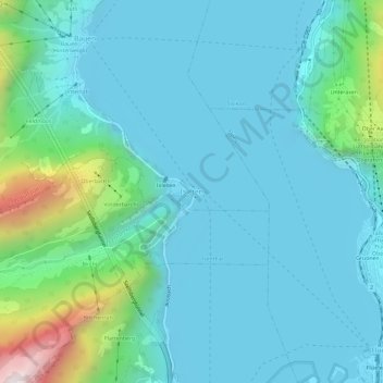 Isleten topographic map, elevation, terrain