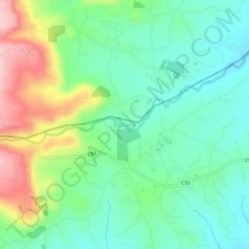Ishiara topographic map, elevation, terrain