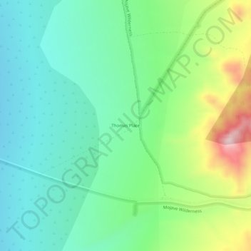 Thomas Place topographic map, elevation, terrain
