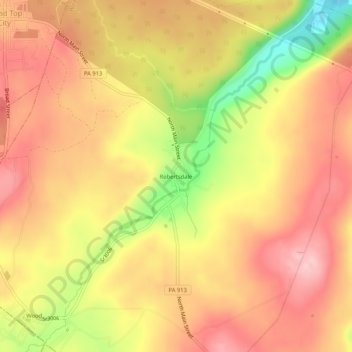 Robertsdale topographic map, elevation, terrain