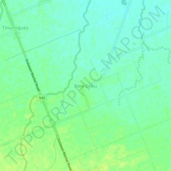 New Cebu topographic map, elevation, terrain