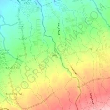 Limbon topographic map, elevation, terrain