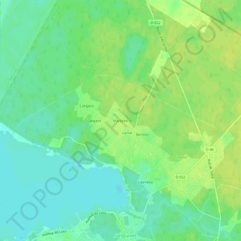 Martinot topographic map, elevation, terrain