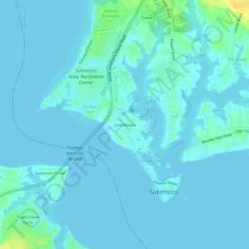 Johnstown topographic map, elevation, terrain