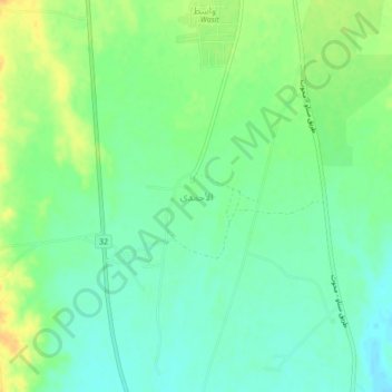 Al yahmadi topographic map, elevation, terrain