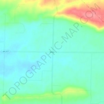 Vesta topographic map, elevation, terrain
