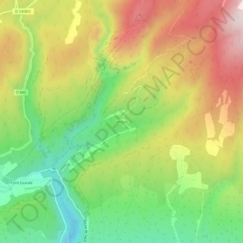 Vévouil topographic map, elevation, terrain