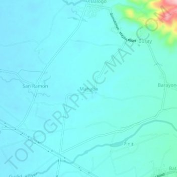 Mahaba topographic map, elevation, terrain