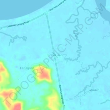 Bobolusan topographic map, elevation, terrain