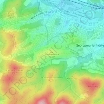 Lammersbrink topographic map, elevation, terrain