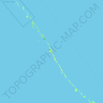 Great Guana Cay topographic map, elevation, terrain