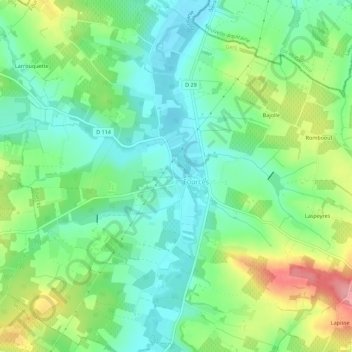 La Tournepique topographic map, elevation, terrain