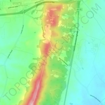Mountville topographic map, elevation, terrain