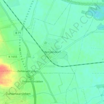 Meitzendorf topographic map, elevation, terrain