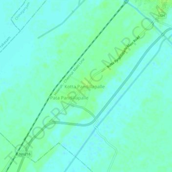 Kotta Pandillapalle topographic map, elevation, terrain