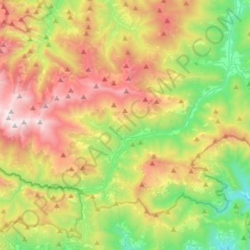 Ormea topographic map, elevation, terrain