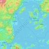 広島湾 topographic map, elevation, terrain