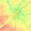 Sangamon County topographic map, elevation, terrain