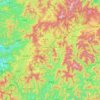 Pyeongchang-gun topographic map, elevation, terrain