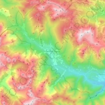 Forni di Sopra topographic map, elevation, terrain