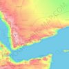 Yemen topographic map, elevation, terrain