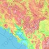 Montenegro topographic map, elevation, terrain