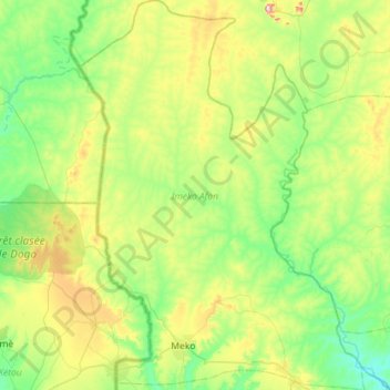 Imeko Afon topographic map, elevation, terrain