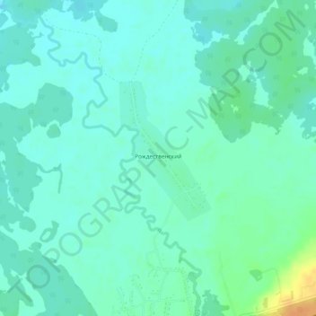 Рождественский topographic map, elevation, terrain