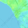 Jamestown Beach topographic map, elevation, terrain