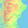 Santa Cruz Province, Argentina topographic map, elevation, terrain