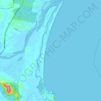 Scotts Head topographic map, elevation, terrain