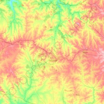 Govan Mbeki topographic map, elevation, terrain