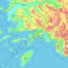 Muğla topographic map, elevation, terrain