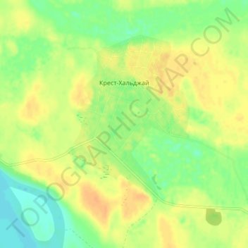 Крест-Хальджай topographic map, elevation, terrain