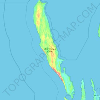 Dirk Hartog Island topographic map, elevation, terrain