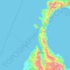 Donggala Regency topographic map, elevation, terrain