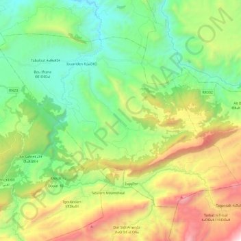 Sidi Boulkhalf topographic map, elevation, terrain