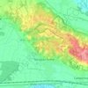 Miradolo Terme topographic map, elevation, terrain