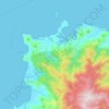 Kecamatan Dako Pamean topographic map, elevation, terrain