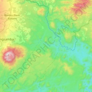 Communauté urbaine de Nkongsamba topographic map, elevation, terrain