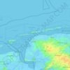 East Frisian Islands topographic map, elevation, terrain