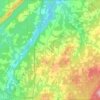 Stanstead-Est topographic map, elevation, terrain